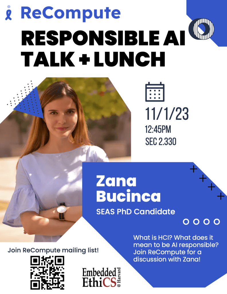 Responsible AI Talk and Lunch with Zana Bucinca